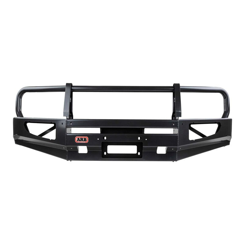 ARB Deluxe winch bull bar 3421410 in grey — front three-quarter view