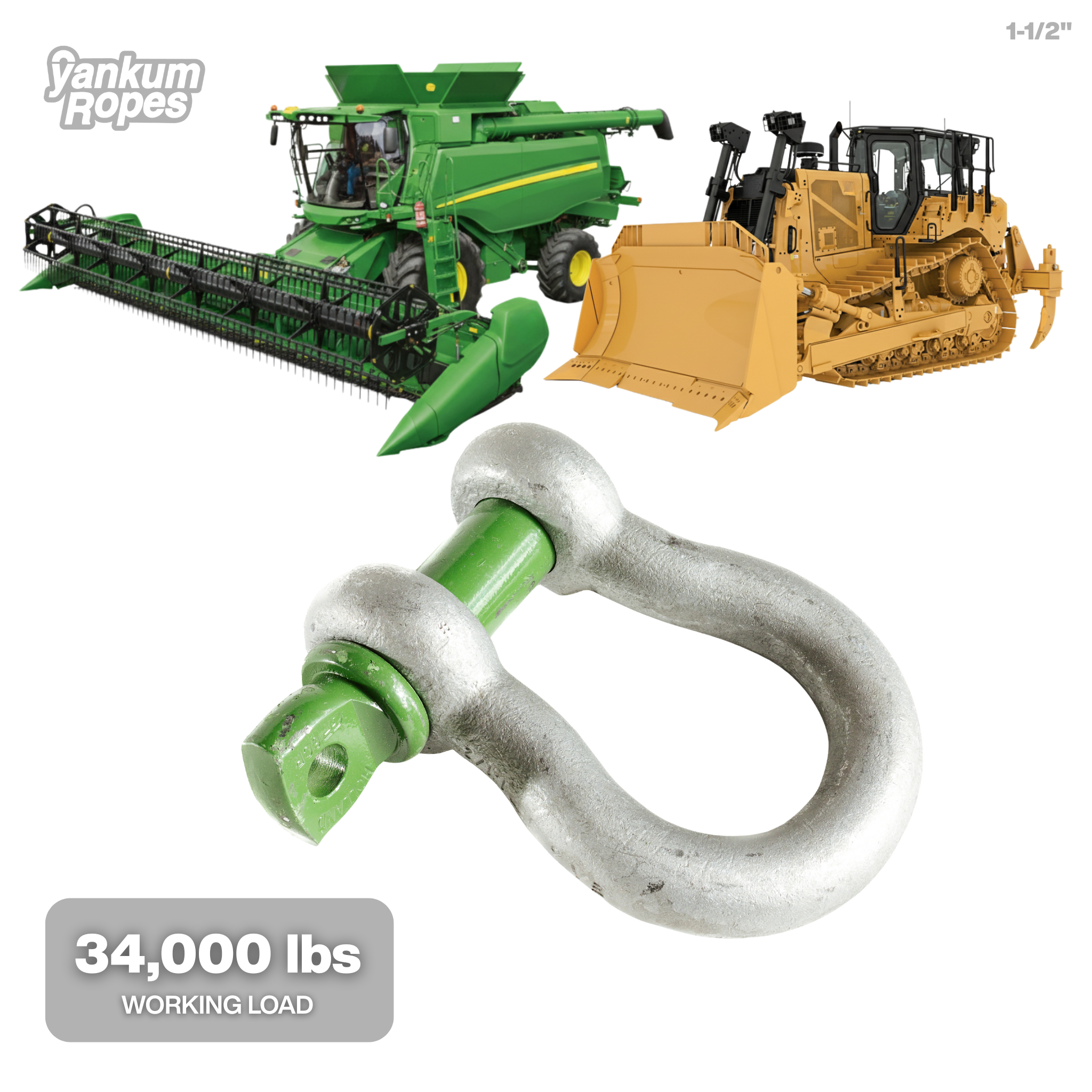 Green Pin Bow Shackle SC