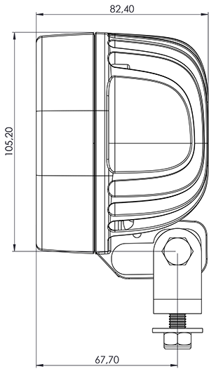 CLD-453-1 - 1010p5 Curve - Red Wide sym 12-48v