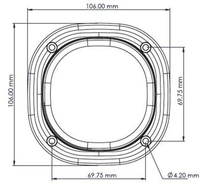 1010 1450 eLumen, 12-48V, W-Sym, Flush Mount