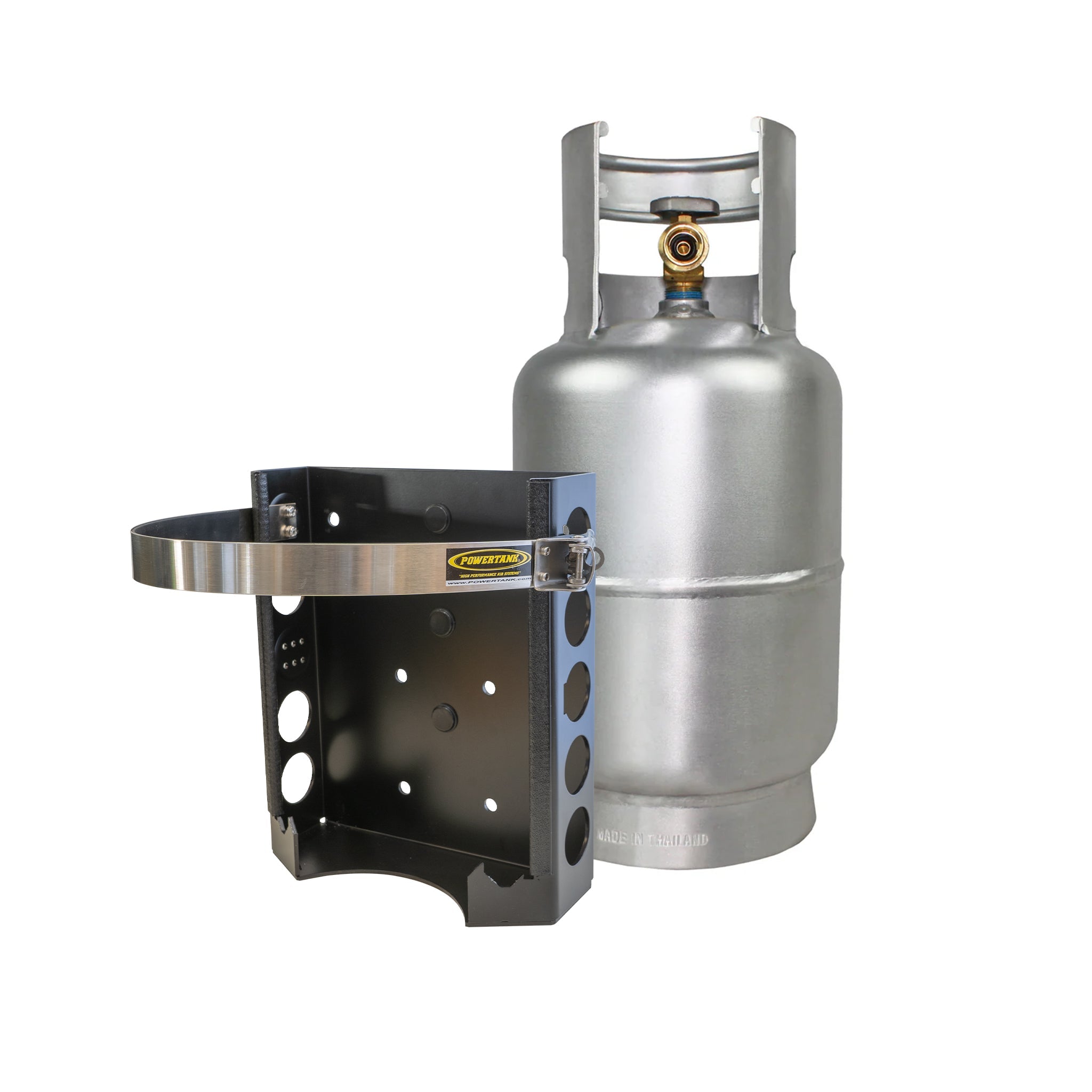 Strato LOCKER Bracket for 4.25 lb, 10 lb, 11 lb Steel Propane Tanks