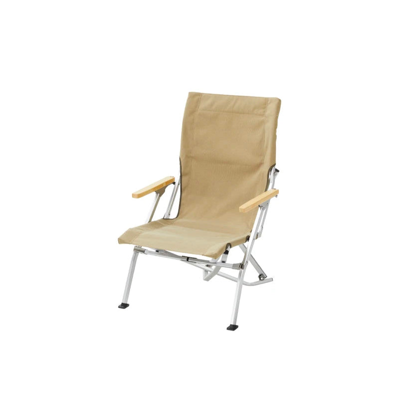 Low Beach Chair Khaki Furniture Snow Peak- Overland Kitted