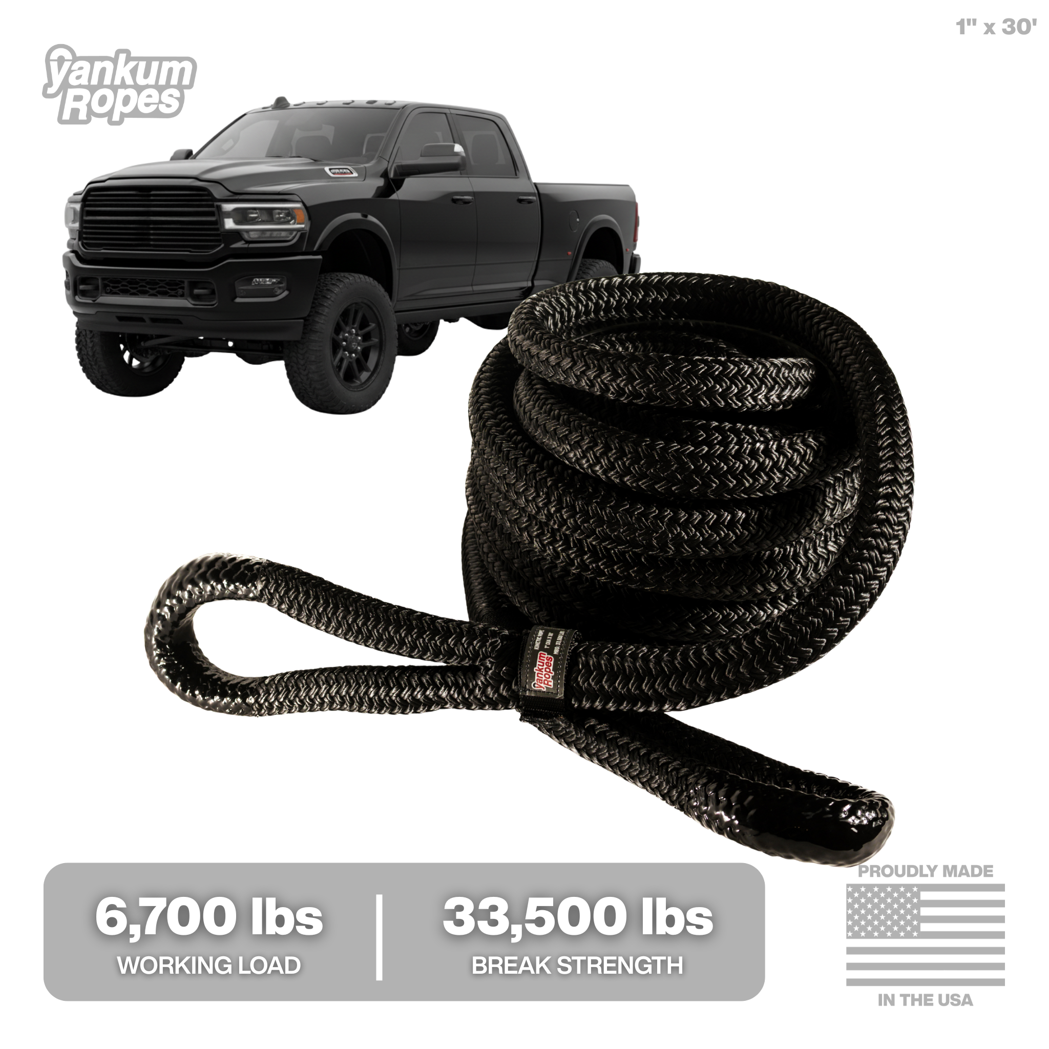 1" Kinetic Recovery Rope "Rattler"