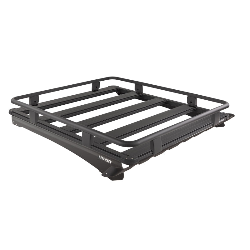 ARB BASE Rack 49″×45″ FJ Cruiser full cage guard rail — slotted deck and mounting detail