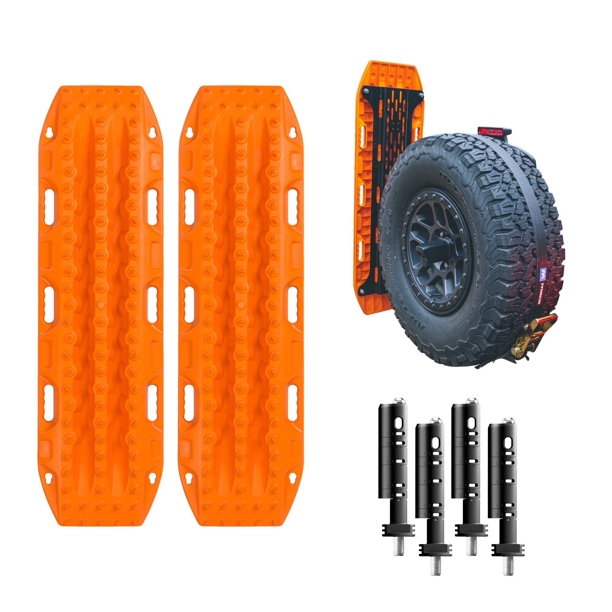 Overland Kitted Maxtrax Spare tire Bundle
