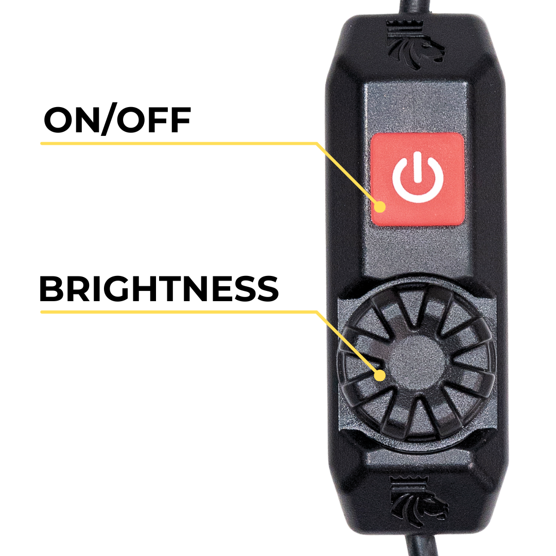 Rotary Dimmer Switch LED Light Kingpin Equipped- Overland Kitted