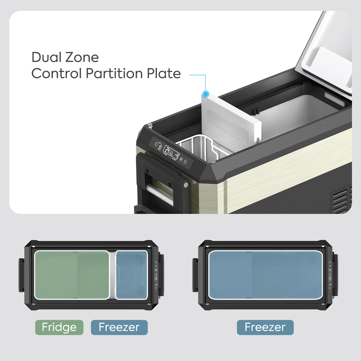 JP40 Pro Dual Zone Wheeled Portable Freezer | ICECO | 40 LT JP Pro Series ICECO- Overland Kitted