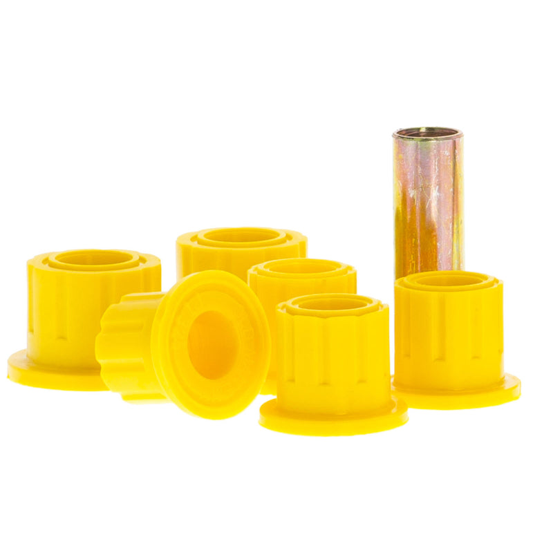 OME bushing kit, polyurethane and rubber bushes laid out