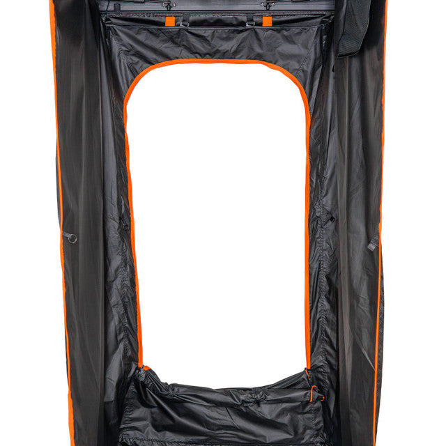 23ZERO Rask Camping Shower Tent, close-up of the detachable privacy roof