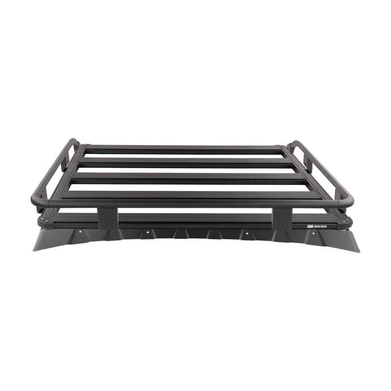 ARB BASE Rack platform mounted on a Ford Ranger roof with wind deflector