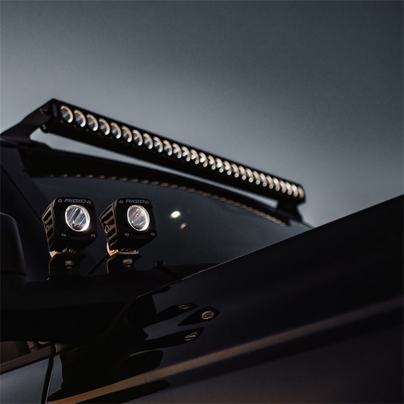 Rigid Revolve 20in light bar full profile with white trim ring