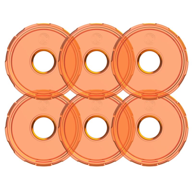 KC HiLiTES Cyclone V2 LED Replacement Lens - Amber - 6-Pack, in use