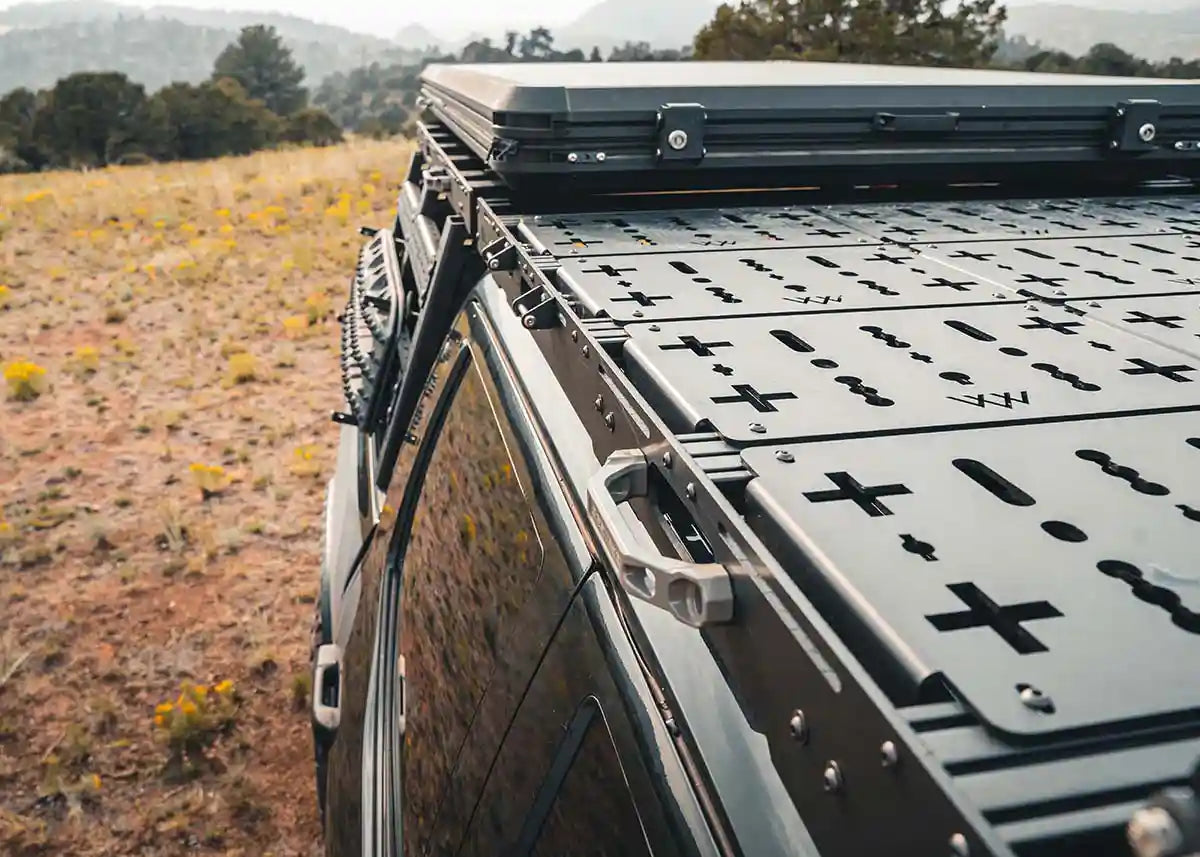 DRIFTR Toyota Tundra roof rack deck plates, close-up