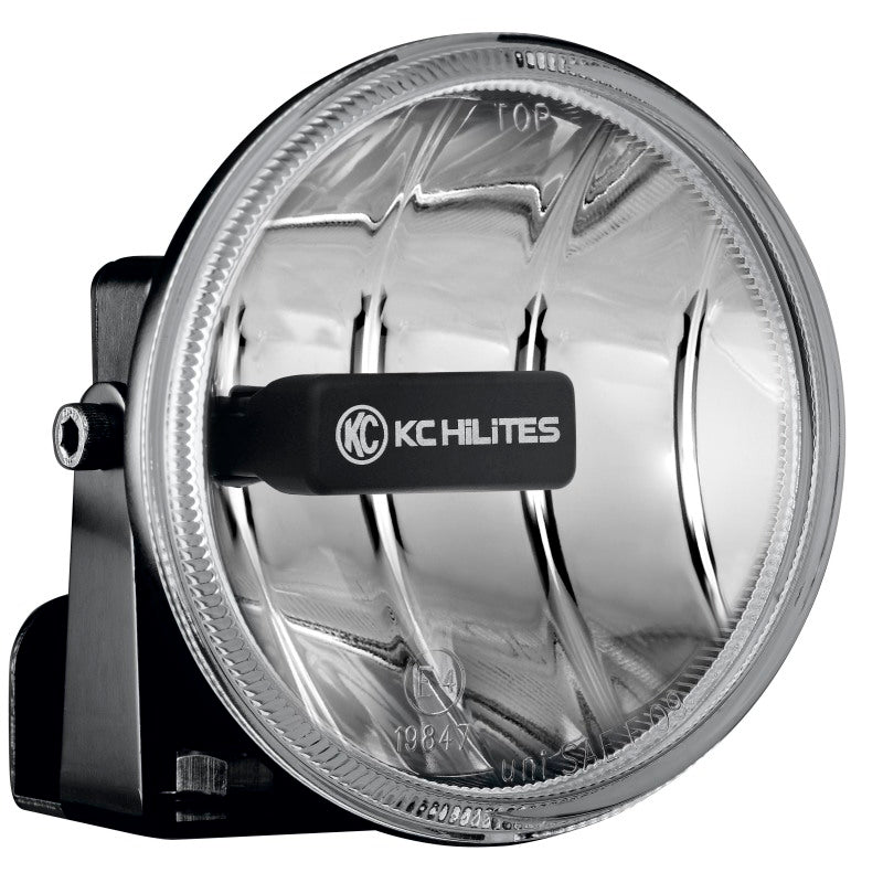 KC HiLiTES Gravity G4 4in LED Fog Light 10W SAE/ECE Clear Beam (Single), mounted view