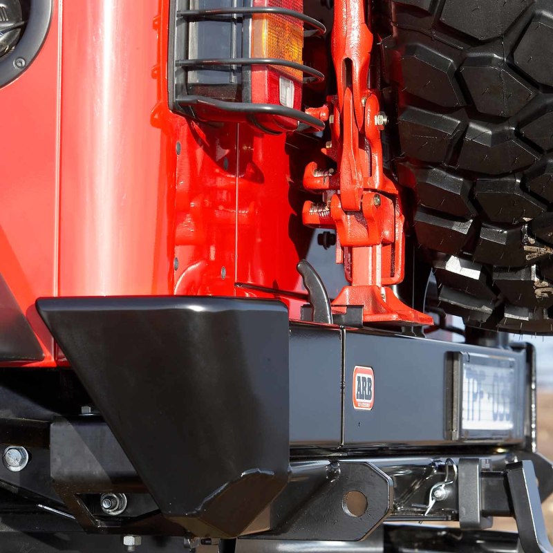 ARB Hi-Lift jack bracket with jack fitted
