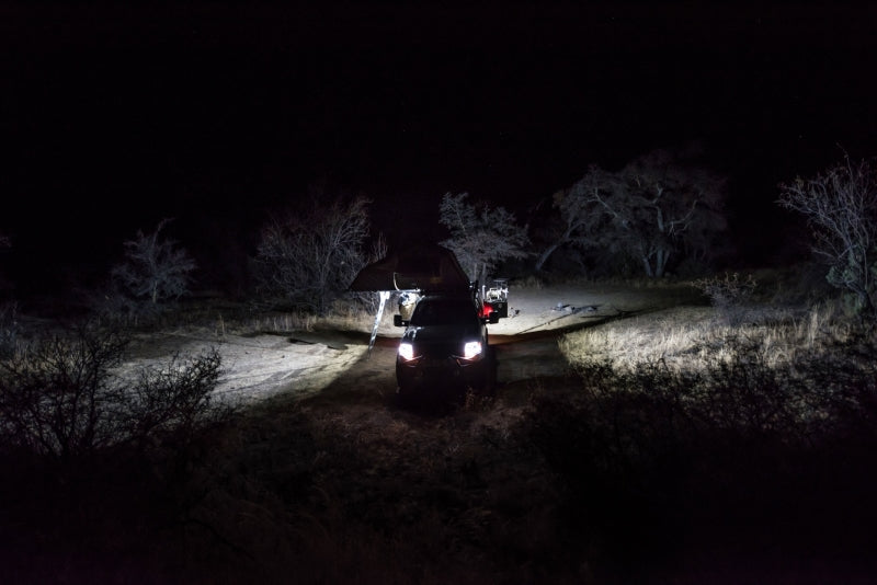 KC HiLiTES C-Series C2 2in. LED Backup & Area Flood Light 20W - Black (Pair), mounted view