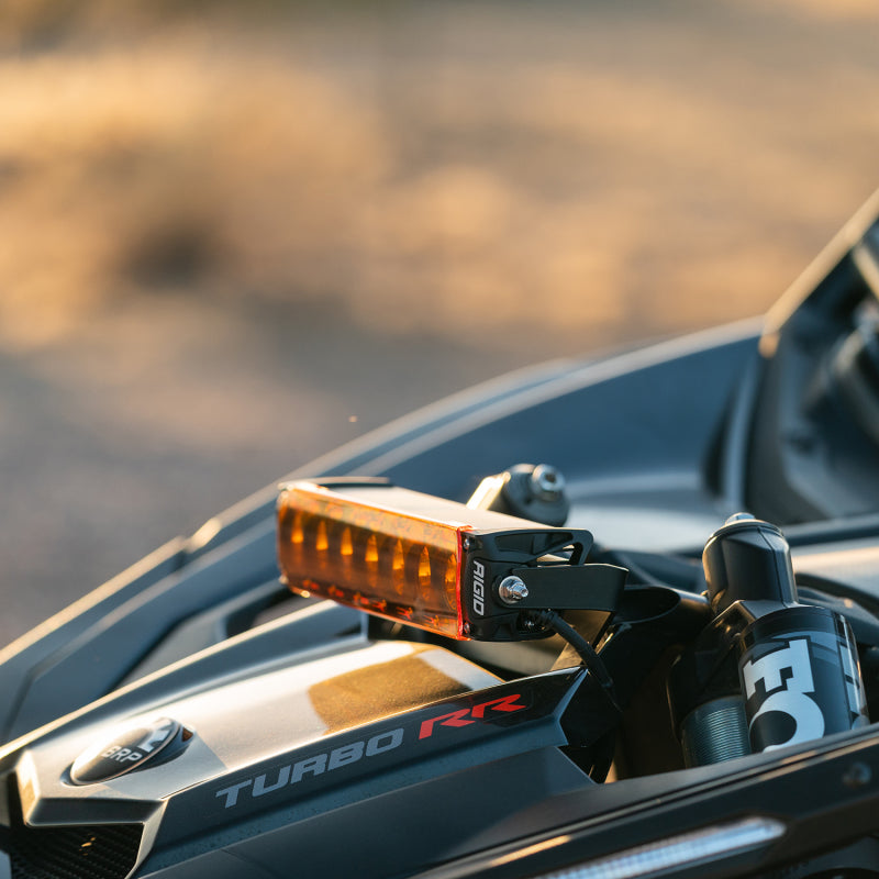 Rigid Revolve bar showing amber backlighting mode on the Can-Am Maverick X3
