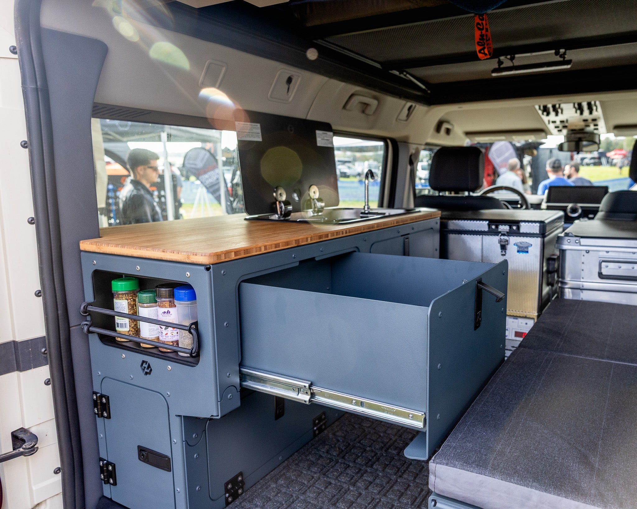 Ineos Grenadier Full Camper Interior Kitchen, Couch Module, & Full Floor
