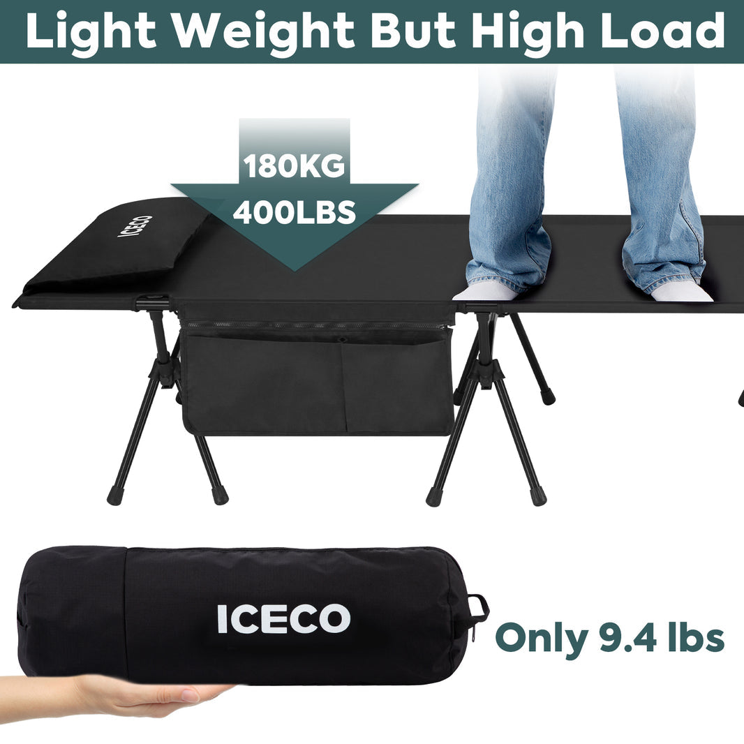 Camping Cot for Adults, Folding Cot, Portable Bed Sleeping Cot | ICECO Camping ICECO- Overland Kitted