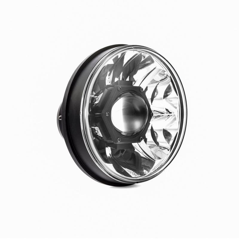 KC HiLiTES Gravity LED Pro 7in. DOT Headlight Pair - Jeep JL/JT 2018-2024, shown with included parts