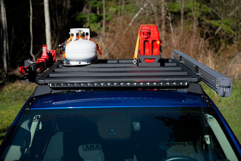 ARB BASE Rack 49x45 Mount Kit & Deflector — side profile view