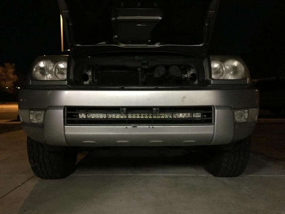 32" Lower Bumper Hidden LED Light Bar Brackets Kit For 2003-2009 Toyota 4Runner