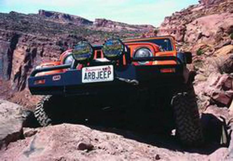 ARB Jeep Wrangler TJ bull bar — jacking point detail