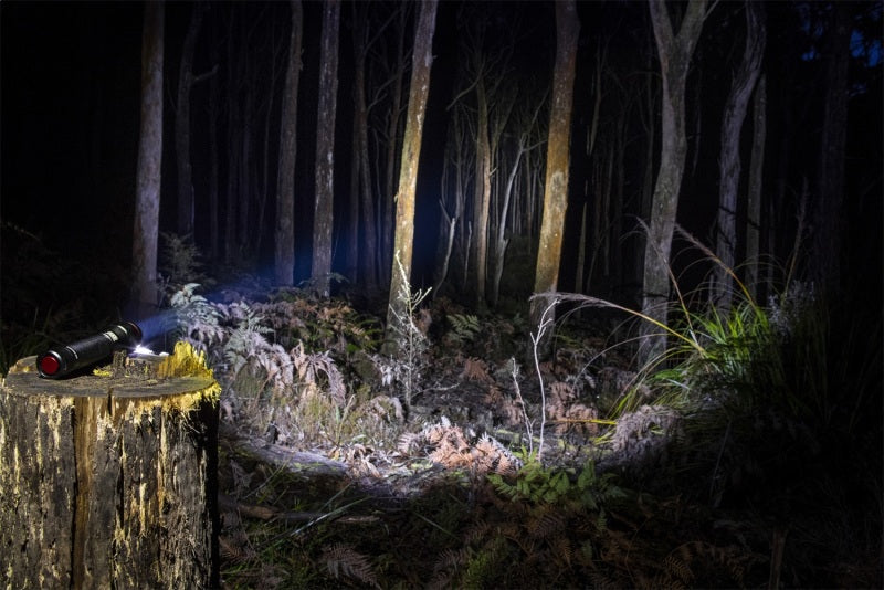 ARB PureView 800 flashlight head and LED reflector detail