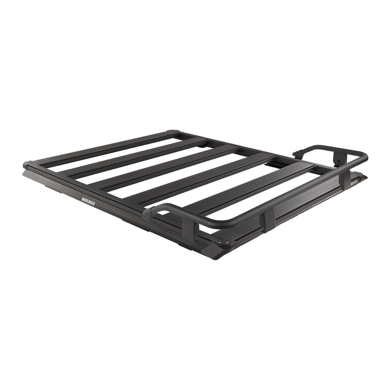ARB BASE Rack with front 1/4 guard rails, angled view