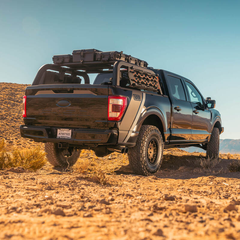 ARB F-150 bed rack low-profile North-South layout keeping the truck bed open