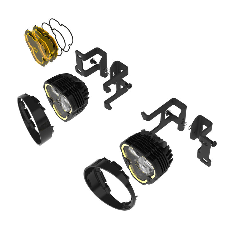 KC HiLiTES FLEX ERA 3 Dual Mode SAE Fog Light Master Kit - 2-Light for Toyota Tacoma/4Runner/Tundra, detail view