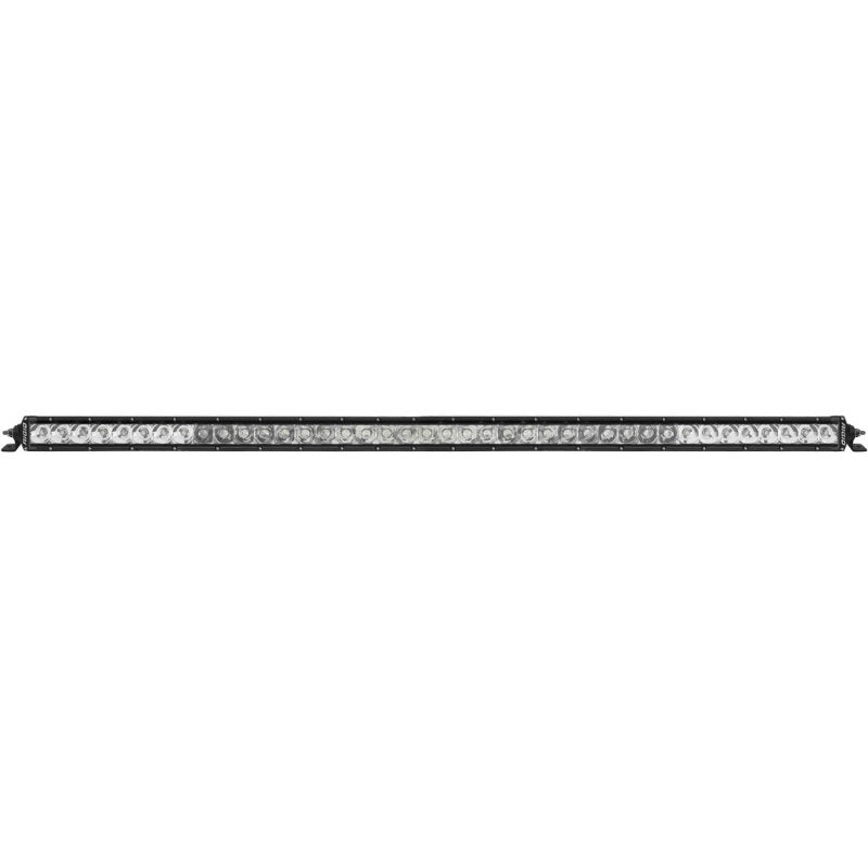 Close-up of the Rigid SR-Series combo light bar showing spot and flood optics