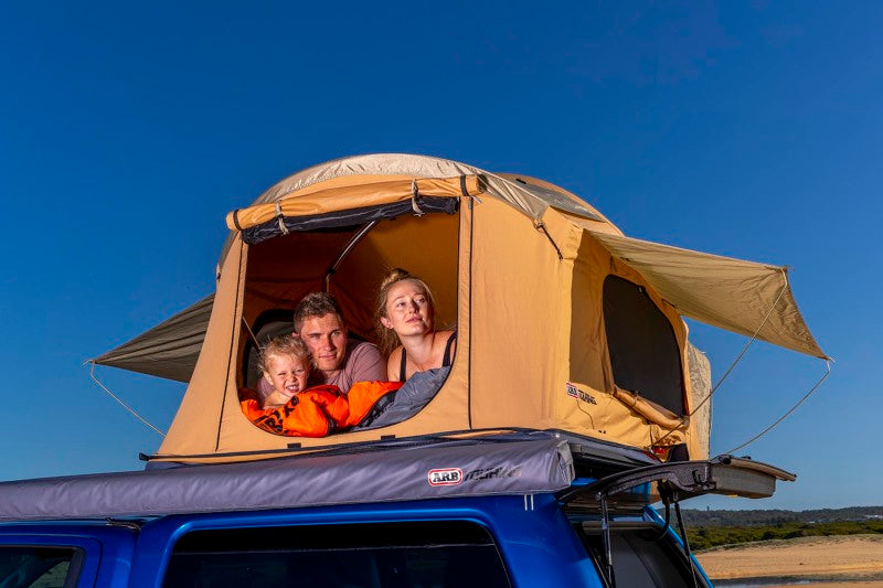 ARB Flinders rooftop tent packed down under the heavy-duty cover