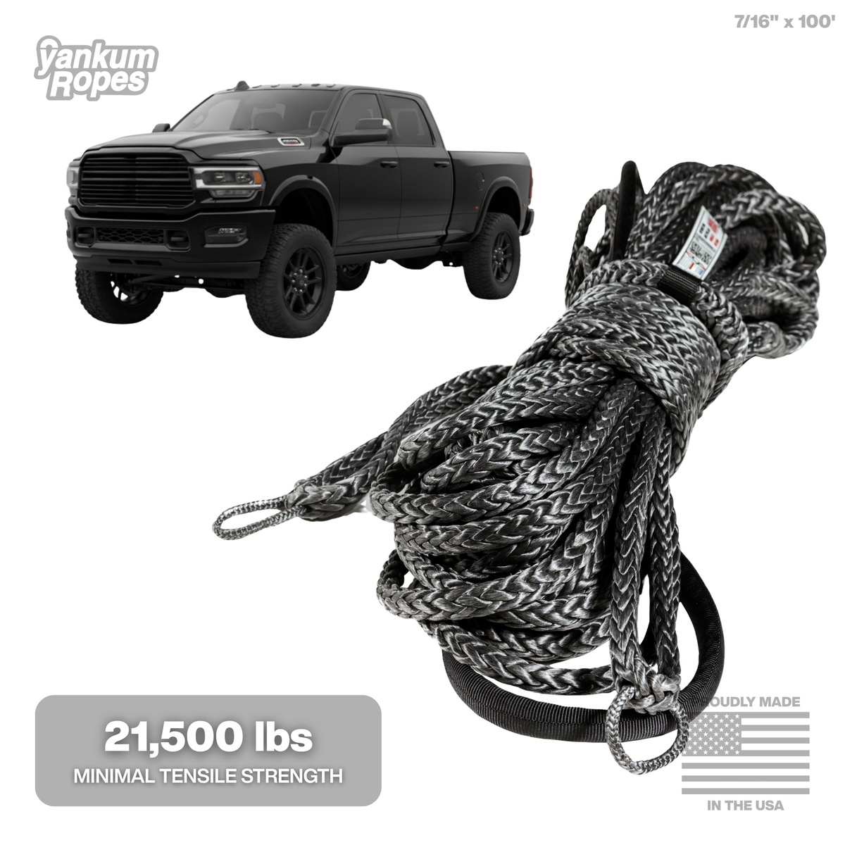 7/16" Synthetic Winch Line