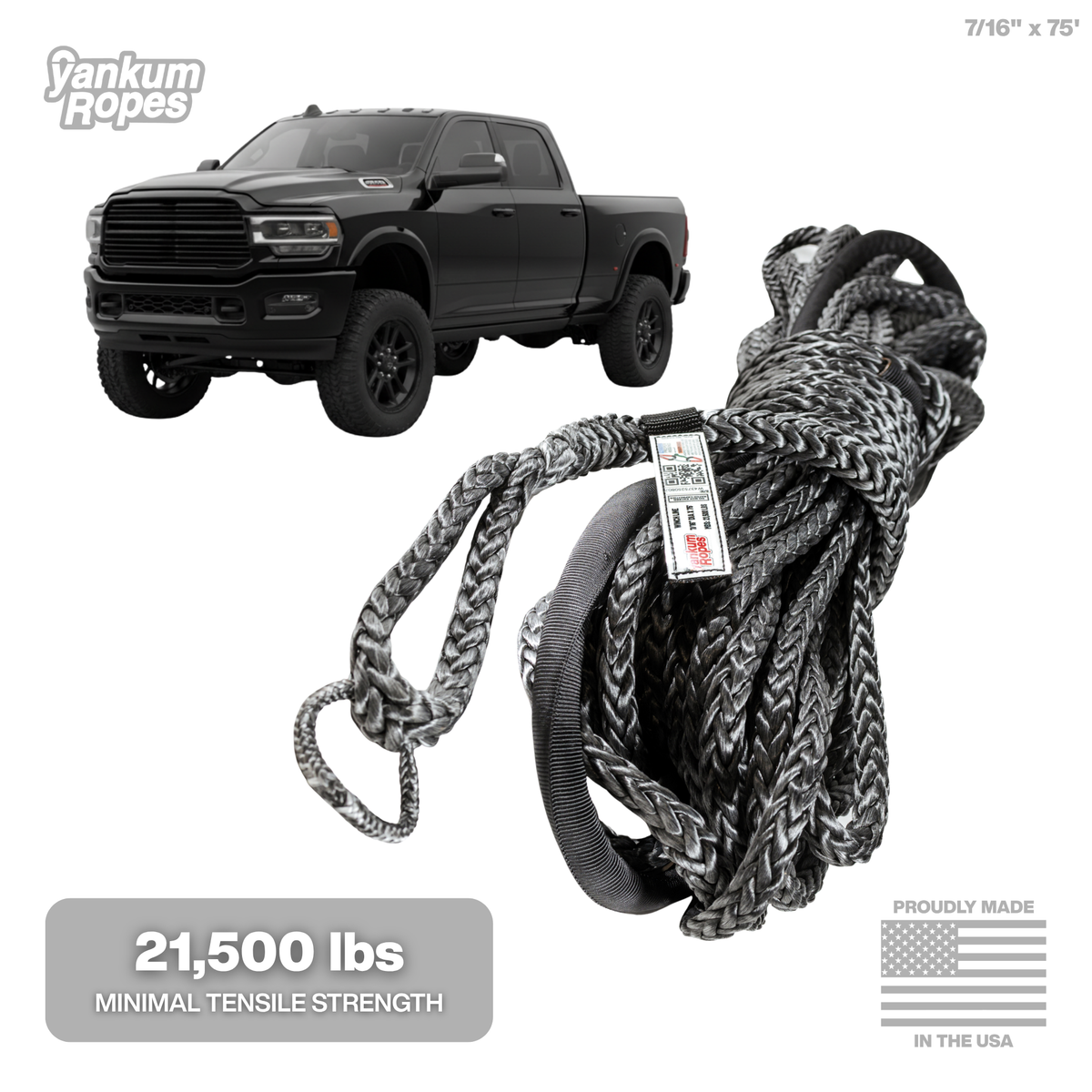 7/16" Synthetic Winch Line