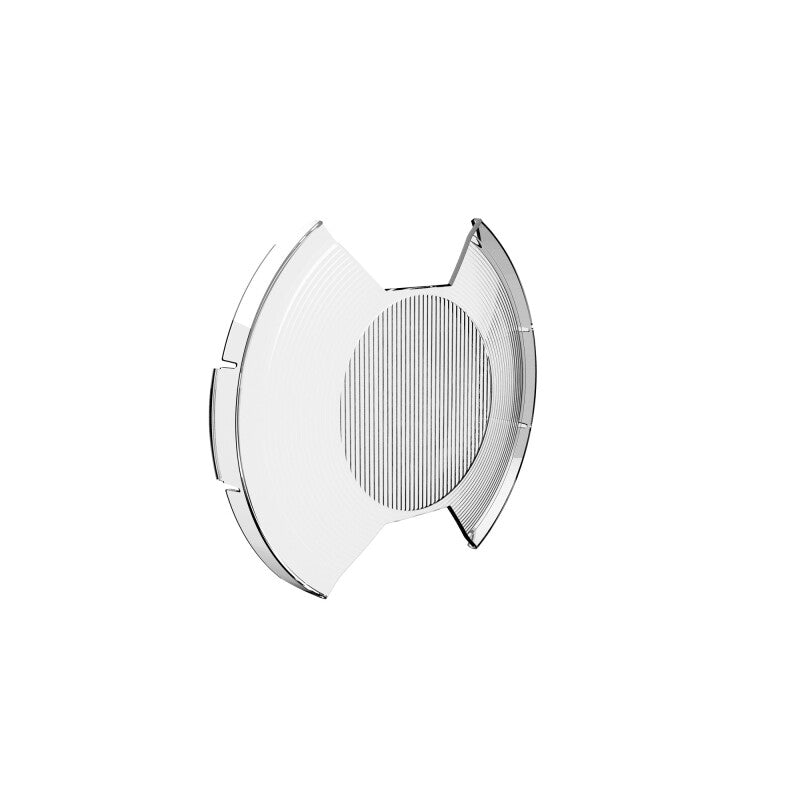 KC HiLiTES SlimLite 8in LED Light Shield SAE Driving - Clear (Shield Only), side view