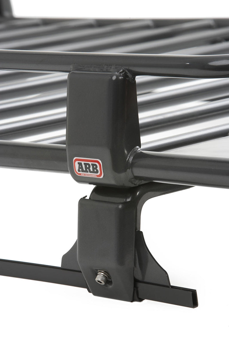 ARB roof rack Millennium grey powder coat finish close-up