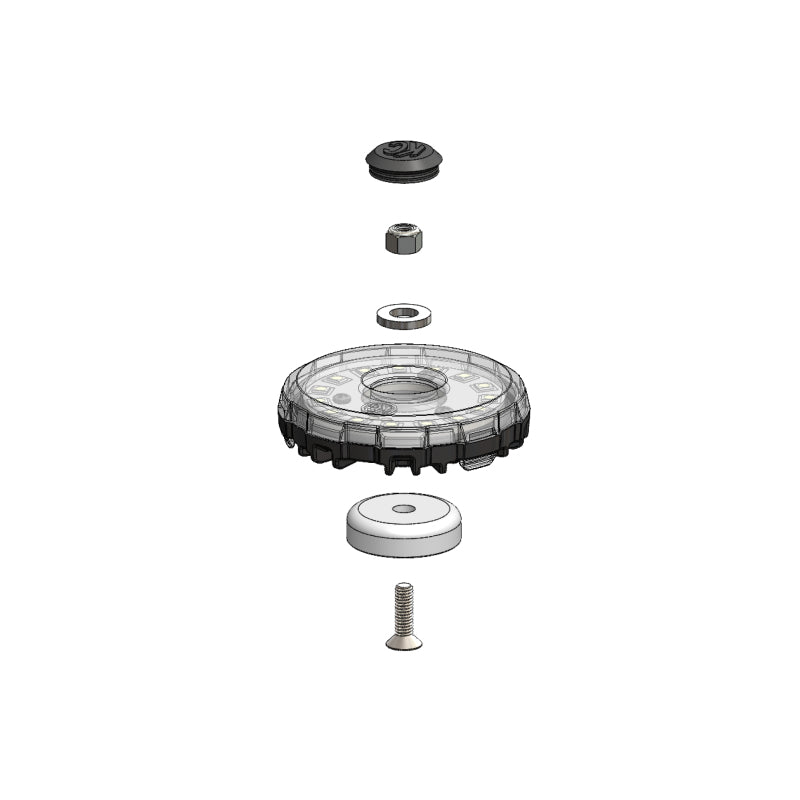 KC HiLiTES Magnet Mount Kit for Cyclone V2 LED Lights - 6 Pack, mounted view