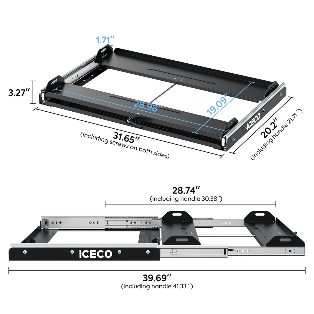 Side Pull Slide Horizontal Slide for APL55/VL60PRO | ICECO Accessories ICECO- Overland Kitted