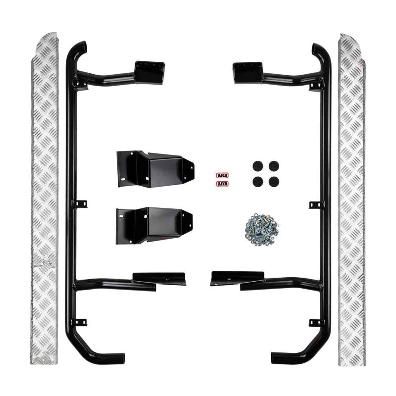 ARB Deluxe protection step showing non-slip molded urethane step pads