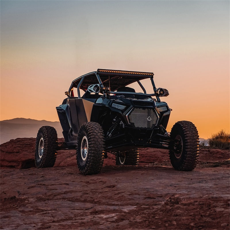 Rigid Revolve 20in light bar rear view with mounting hardware