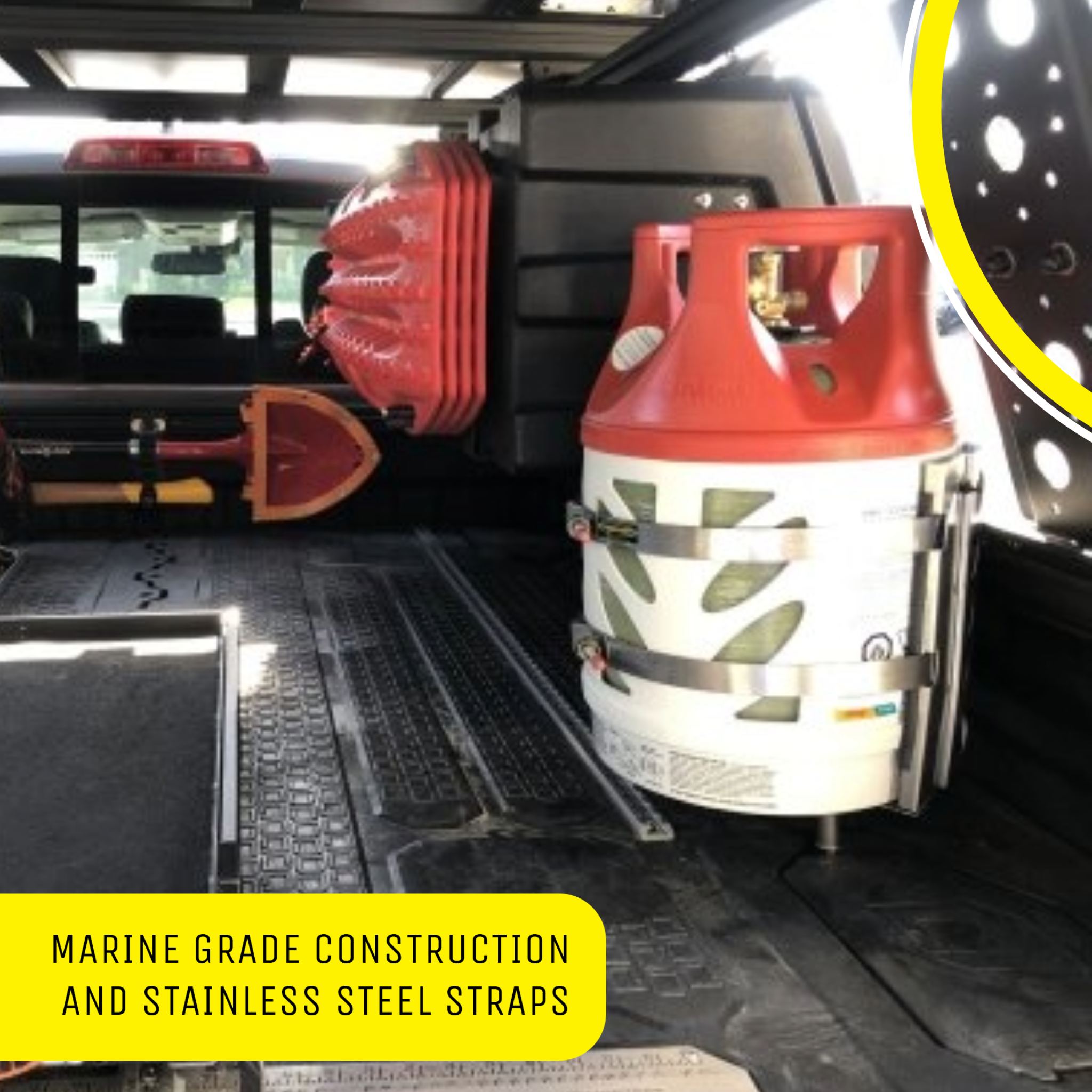 Foraker MARINE Bracket for 17 lb and 22 lb Viking Composite Propane Tank