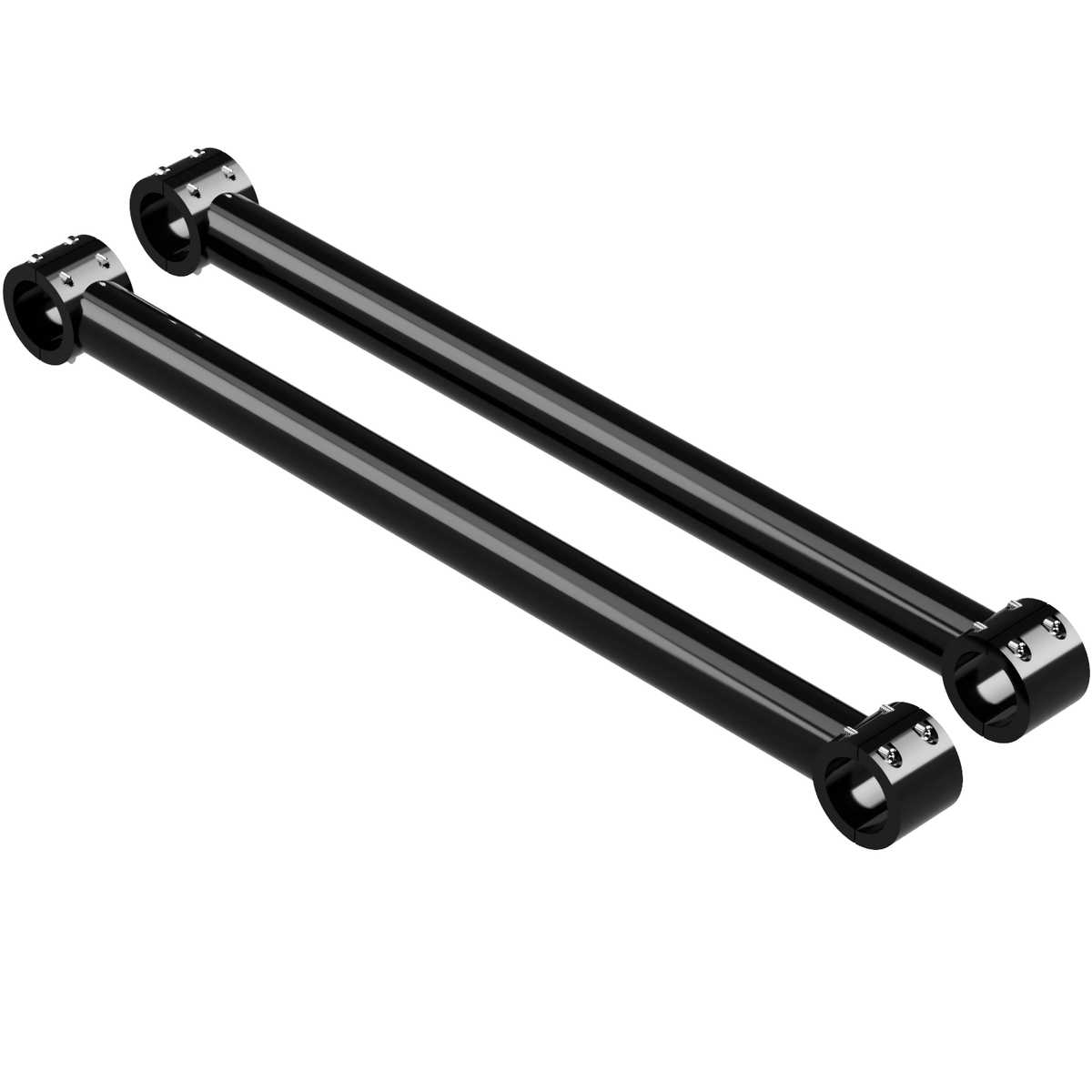 Pair of 42 in HMOR utility crossmembers, angled view