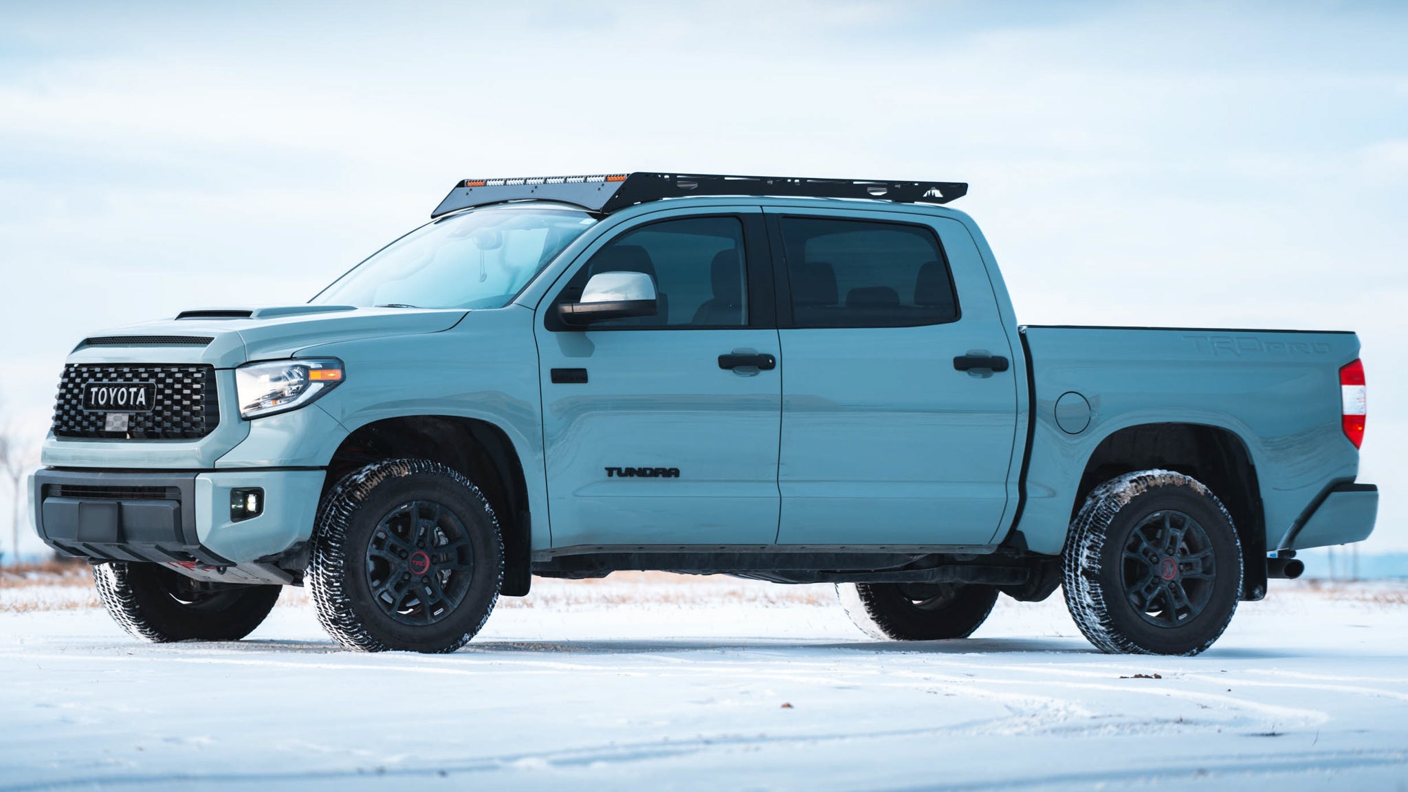 Sherpa Tundra CrewMax Roof Rack 
in snow