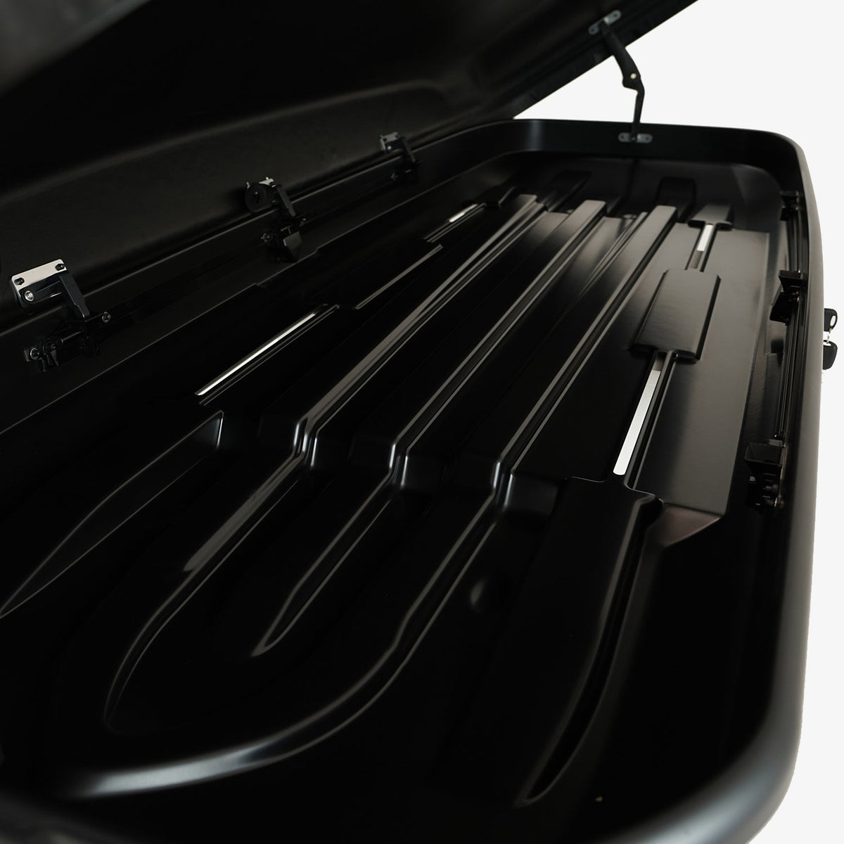Interior of the cargo box with the lid open