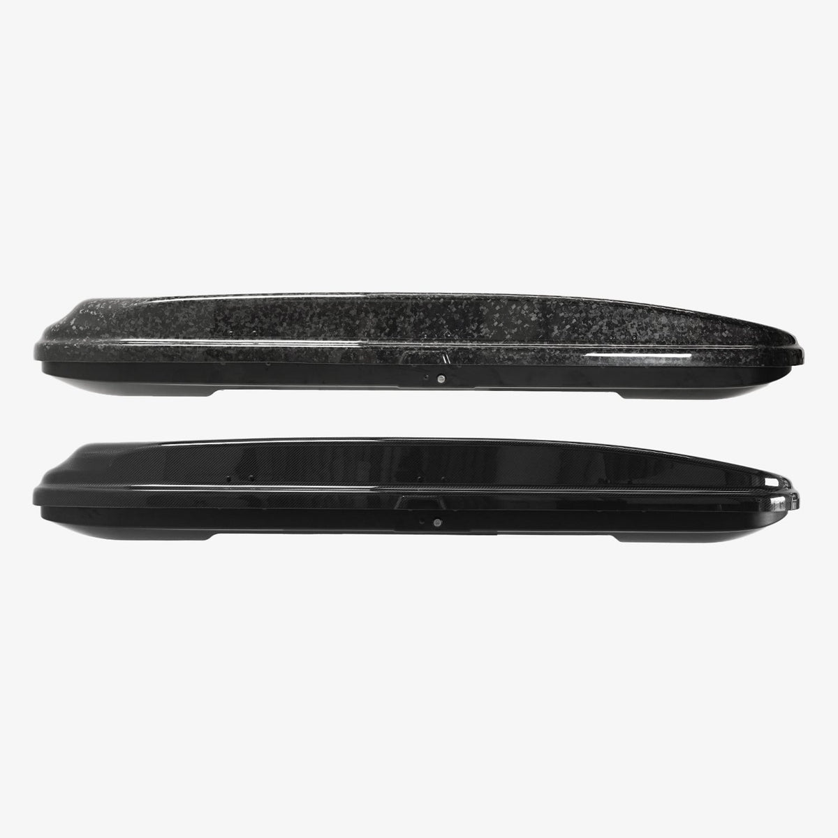 Side profiles of two carbon fiber cargo boxes