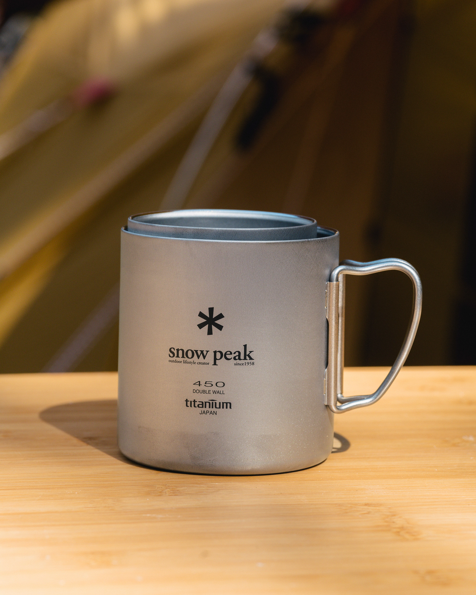 Titanium Double Wall Mug 450 Cookware Snow Peak- Overland Kitted