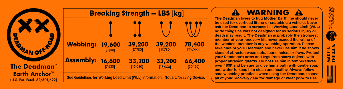 I Bury Dead Things  Recovery Gear, Camping Gear, Shovel Deadman Off-Road- Overland Kitted