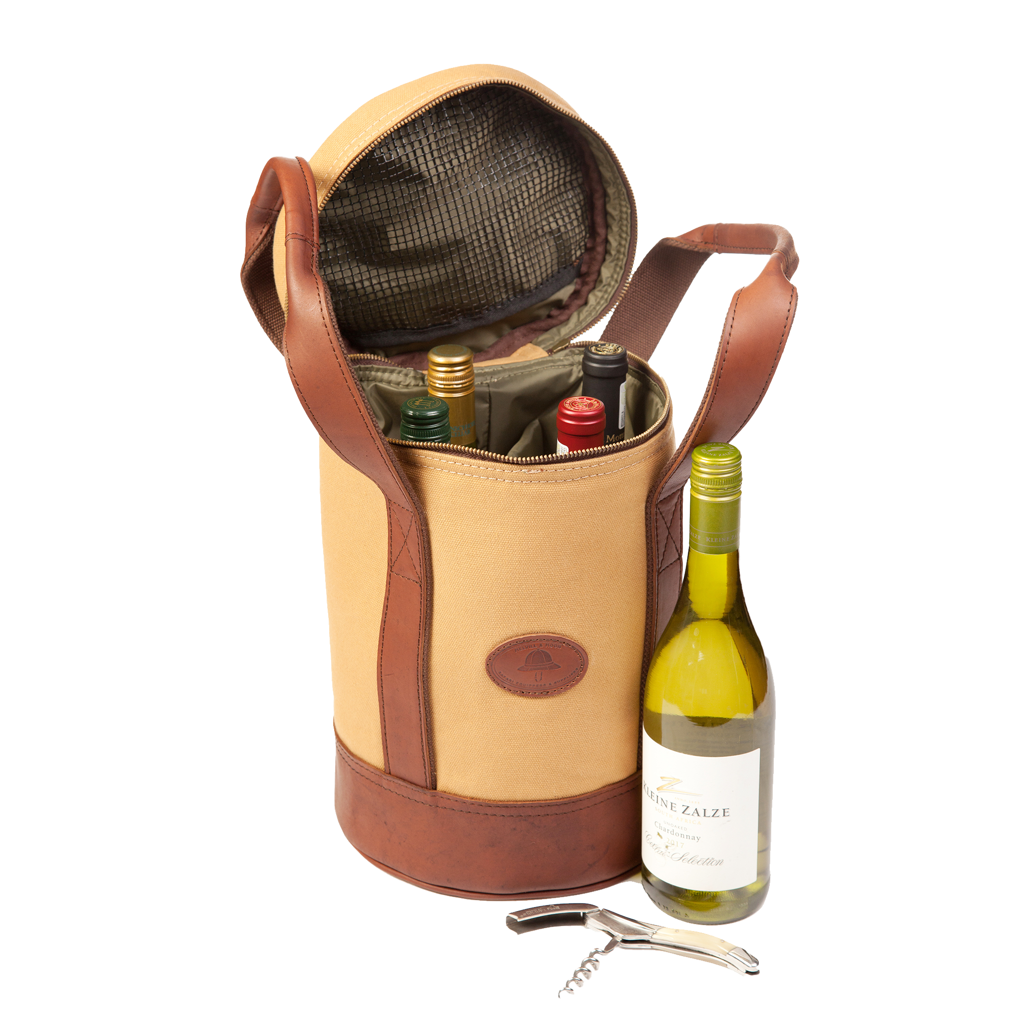 Djembe Wine Carrier - 4 Bottles   Melvill & Moon USA- Overland Kitted