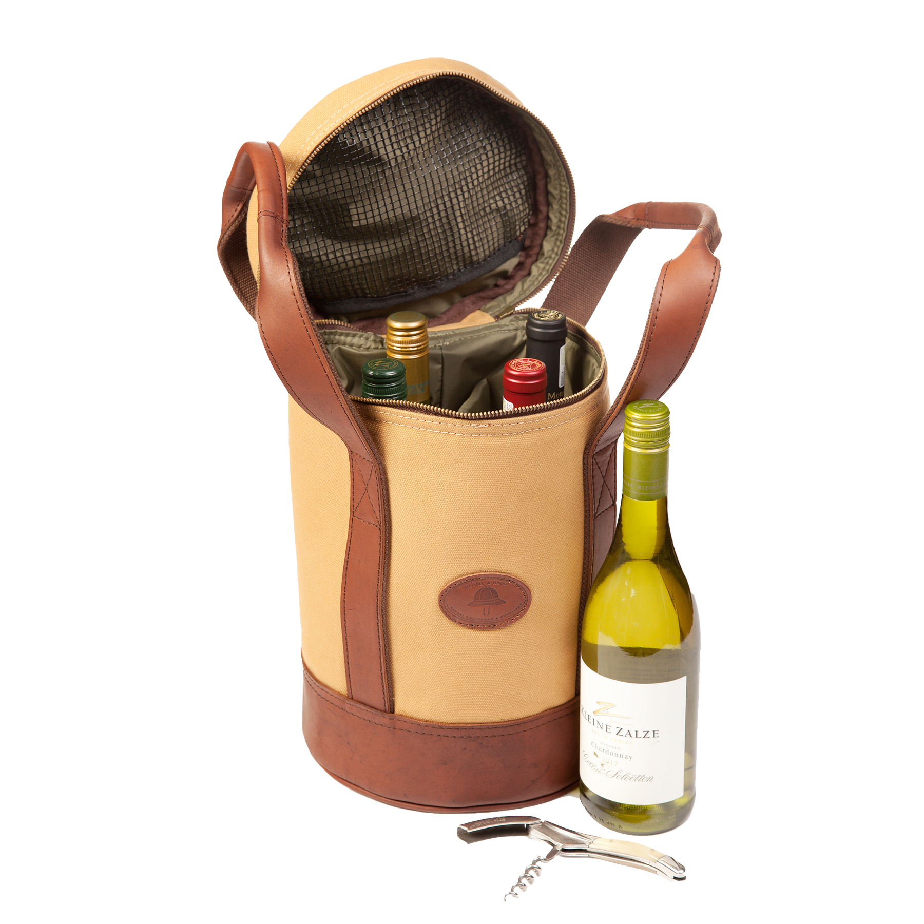 Djembe Wine Carrier - 4 Bottles   Melvill & Moon USA- Overland Kitted